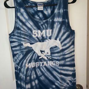 SMU soccer tie dye tank